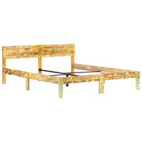Bedframe massief gerecycled hout 180x200 cm - thumbnail