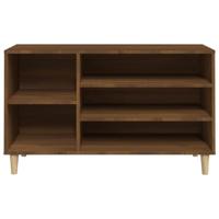 Schoenenkast 102x36x60 cm bewerkt hout bruineikenkleurig - thumbnail