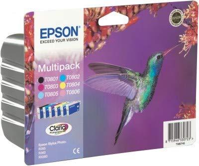 Inktcartridge Epson T0807 zwart + 5 kleuren Inktcartridge Epson T0807 zwart + 5 kleuren