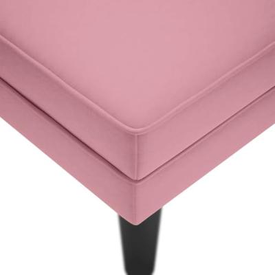 Chaise longue met kussen en rechterarmleuning fluweel roze Chaise longue met kussen en rechterarmleuning fluweel roze
