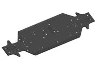 Team Corally - Chassis - XL4S Aluminium 3mm - Black - 1 pc - thumbnail