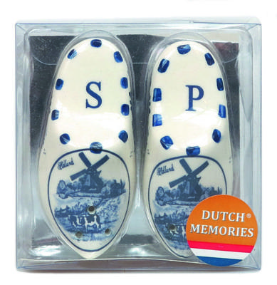 Peper en zoutstel klompen Delfts Blauw