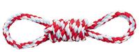 Trixie touw met 2 handlussen katoen polyester assorti 38 cm 3 st - thumbnail