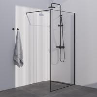 Inloopdouche Brauer Frame Set 1 Helder Glas 100x200 Met Muurprofiel En Lijst Rondom Mat Zwart Brauer - thumbnail