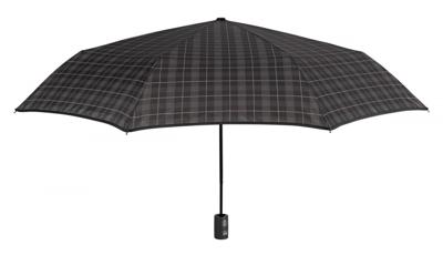 Perletti mini-paraplu Geruit heren 104 cm microvezel bruin