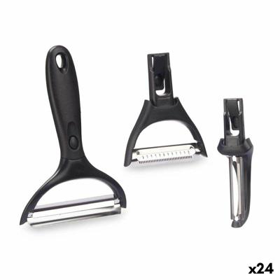 Set schilmesjes Kinvara Metaal Roestvrij staal Polypropyleen ABS 14,5 x 22 x 2,5 cm Verwisselbare koppen 3 Onderdelen (24 Stuks)