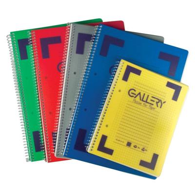 Gallery Traditional spiraalschrift ft A5, geruit 5 mm, geassorteerde kleuren, 160 bladzijden Gallery Traditional spiraalschrift ft A5, geruit 5 mm, geassorteerde kleuren, 160 bladzijden