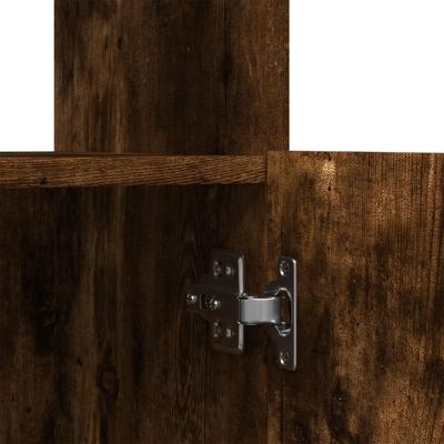 Hoge kast 92x33x180 cm bewerkt hout gerookt eikenkleurig