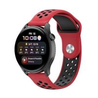 By Qubix - Sport Edition - Rood + zwart - Compatible met Xiaomi Mi Watch/Compatible met Xiaomi Watch 2 / Compatible met Xiaomi Watch S1 / S2 / S3 / S4 - Compatible Xiaomi bandje - thumbnail