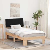 Bedframe met Gevoerd Hoofdgedeelte Zwart 100 x 200 cm - thumbnail
