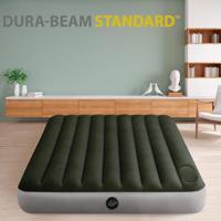 Intex 64763 Queen Dura-Beam Downy 2-Persoons Luchtbed 203x152x25 cm + Ingebouwde Voetpomp Groen/Grijs - thumbnail