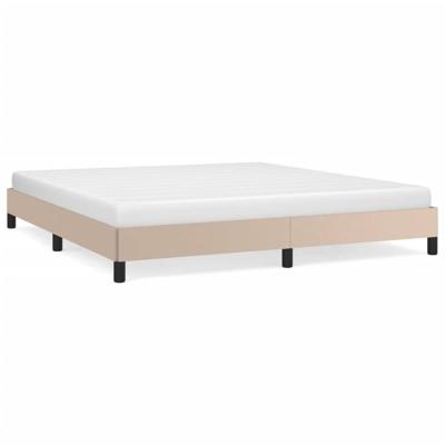 Bedframe kunstleer cappuccinokleurig 160x200 cm