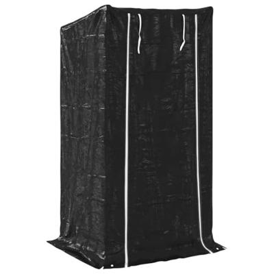 Haardhoutrek met regenhoes 100x80x200 cm gegalvaniseerd staal