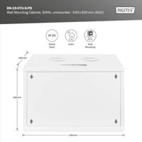 Digitus DN-19-07U-S-PD rack 7U Wandrek Grijs - thumbnail