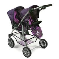Tweeling Poppenwagen Twinny - Pflaume - thumbnail