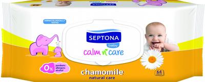 Septona Septona Baby Doekjes Kamille (64st) Septona Septona Baby Doekjes Kamille (64st)