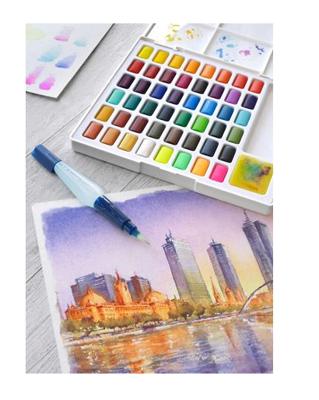 Waterverf Faber-Castell 48 kleuren in doos met palet