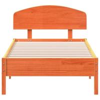 Bedframe zonder matras massief grenenhout wasbruin 100x200 cm - thumbnail