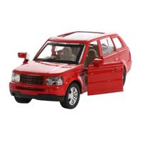 Toi-Toys metal pull-back auto met caravan 1:48 - thumbnail