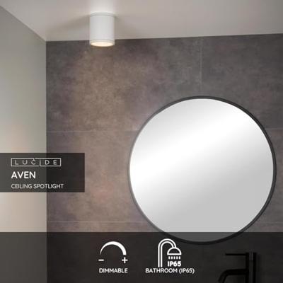 Lucide AVEN - Plafondspot Badkamer - Ø 9 cm - 1xGU10 - IP65 - Wit