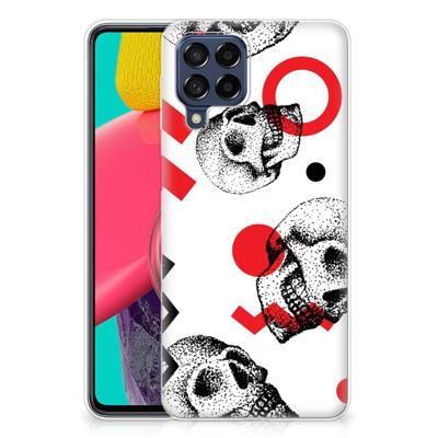 Silicone Back Case Samsung Galaxy M53 Skull Red