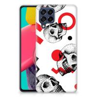 Silicone Back Case Samsung Galaxy M53 Skull Red - thumbnail