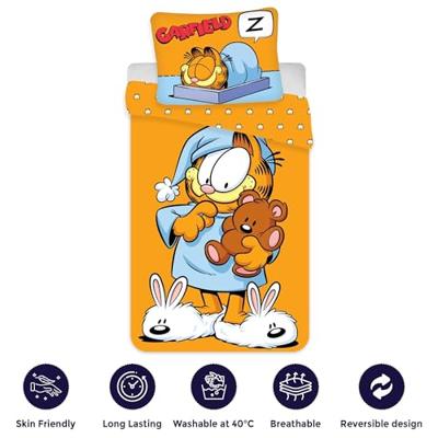 Garfield dekbedovertrek oranje 100 x 135 cm Katoen - thumbnail