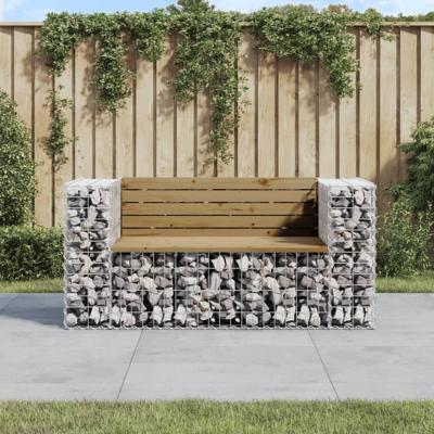 Tuinbank schanskorfontwerp 143x71x65,5 cm geïmpregneerd hout