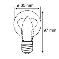 Paulmann 29115 LED-lamp Energielabel F (A - G) E14 4.5 W Warmwit (Ø x h) 35 mm x 97 mm 1 stuk(s) - thumbnail