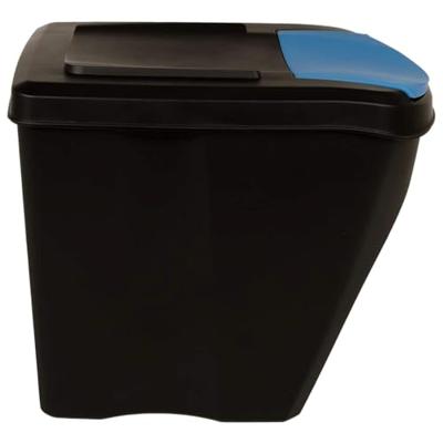 Vuilnisbakken 3 st stapelbaar 75 L antracietkleurig