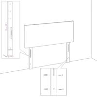 Hoofdborden 2 st 90x7x78/88 cm stof lichtgrijs - thumbnail