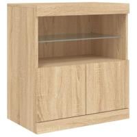 Dressoir met LED-verlichting 60x37x67 cm sonoma eikenkleurig - thumbnail