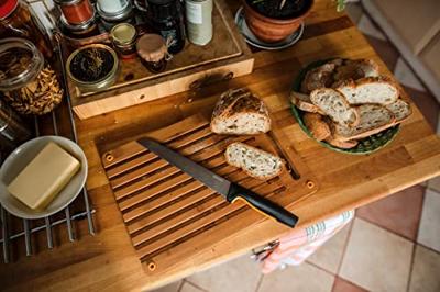 Fiskars Functional Form Set bamboe broodsnijplank en mes - thumbnail