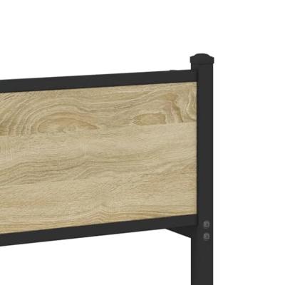 Bedframe hoofd- en voeteneinde metaal sonoma eiken 90x190 cm Bedframe hoofd- en voeteneinde metaal sonoma eiken 90x190 cm
