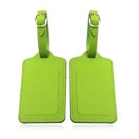 Set van 2 Bagagelabels met Riem - Groen - thumbnail