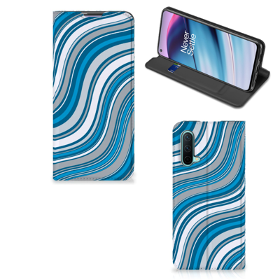 OnePlus Nord CE 5G | Hoesje met Magneet | Waves Blue OnePlus Nord CE 5G | Hoesje met Magneet | Waves Blue