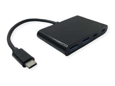 VALUE USB 3.2 Gen 2 hub, 4 poorten (2x A+ 2x C), type C aansluitkabel