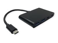 VALUE USB 3.2 Gen 2 hub, 4 poorten (2x A+ 2x C), type C aansluitkabel - thumbnail