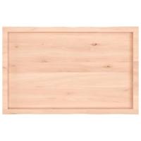 Bureaublad 100x60x6 cm onbehandeld massief eikenhout - thumbnail