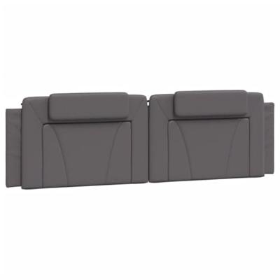 Bedframe met LED-verlichting kunstleer grijs 180x200 cm