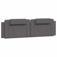 Bedframe met LED-verlichting kunstleer grijs 180x200 cm - thumbnail