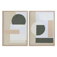 Schilderij Home ESPRIT Groen Beige Abstract Stads 50 x 3 x 70 cm (2 Stuks) - thumbnail