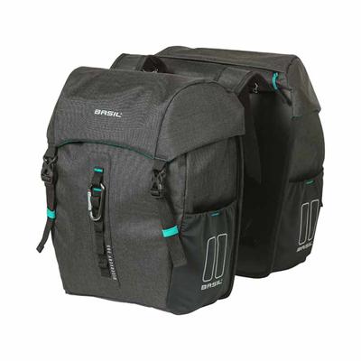 Basil Discovery365d dubbele fietstas zwart melee