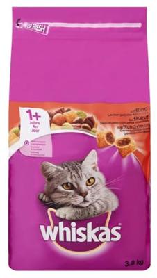 Whiskas Adult 1+ met rund kattenvoer 3,8 kg Whiskas Adult 1+ met rund kattenvoer 3,8 kg