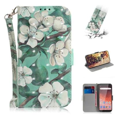3D gekleurde tekening aquarel bloem patroon horizontale Flip lederen case voor Nokia 1 Plus met houder & card slots & portemonnee 3D gekleurde tekening aquarel bloem patroon horizontale Flip lederen case voor Nokia 1 Plus met houder & card slots & portemonnee