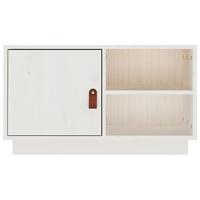 Tv-meubel 70x34x40 cm massief grenenhout wit - thumbnail