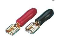 Monacor 0344910 Platte stekker (male) Insteekbreedte: 2.8 mm Rood, Zwart 20 stuk(s) - thumbnail