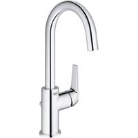 Grohe QuickFix Start Flow draaibare wastafelkraan met trekwaste chroom - thumbnail