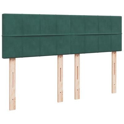 Boxspring met matras fluweel donkergroen 120x200 cm - thumbnail