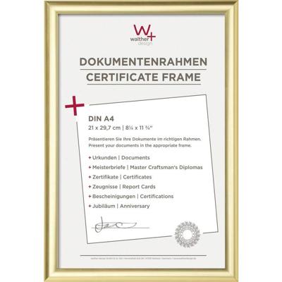 walther+ design KP130G Wissellijst Papierformaat: DIN A4 (b x h x d) 23.80 x 32.80 x 1.70 cm Goud